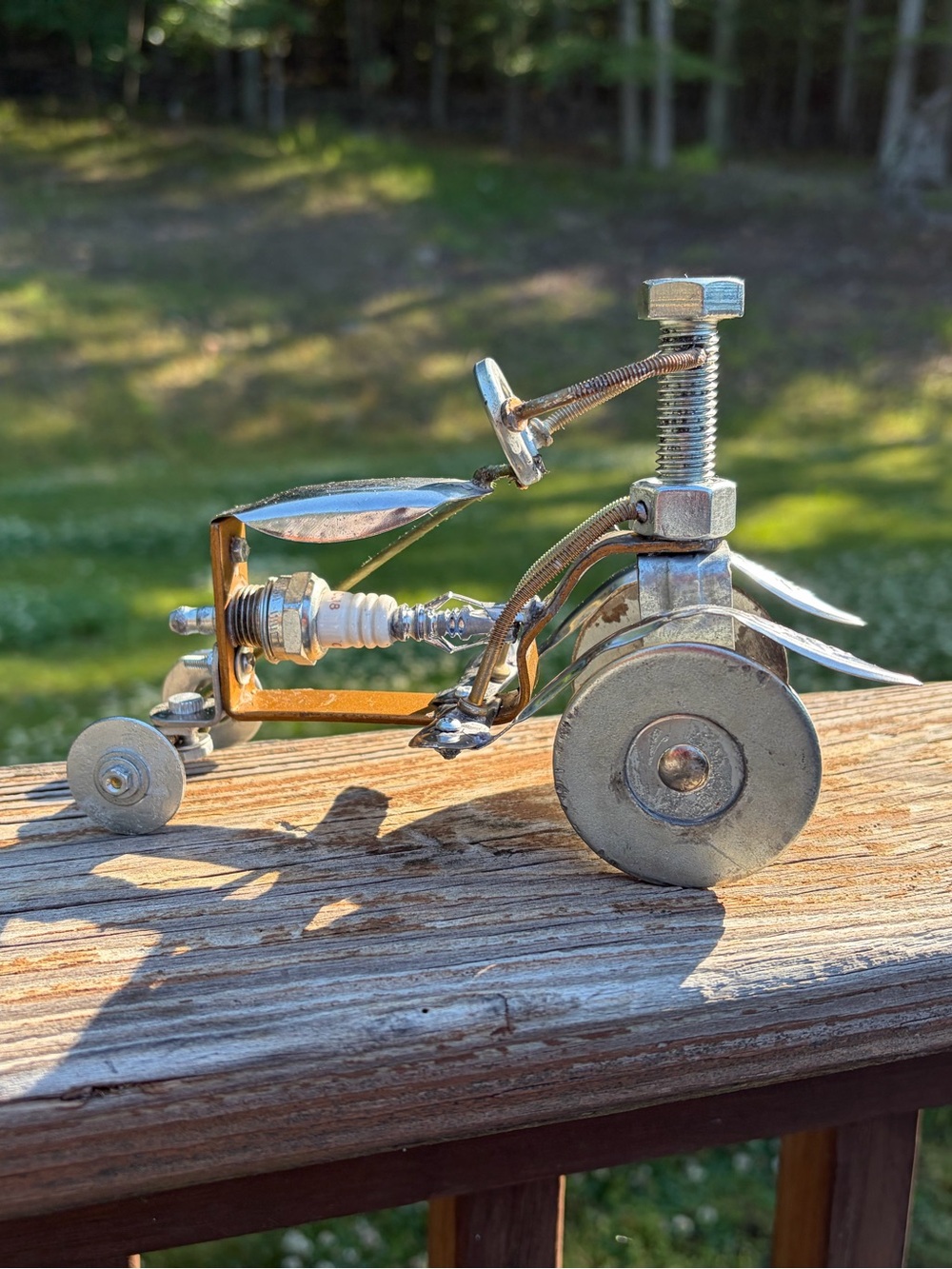 Farm Tractor Handmade Figurine